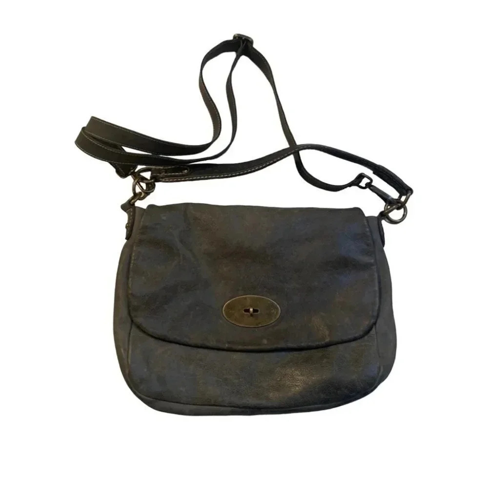 Roots Dark Grey Crossbody Bag